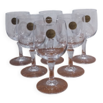 Très joli série de 6 verre a vin ambassade en cristal d'arques Très joli série de 6 verre a vin ambassade en cristal d'arques