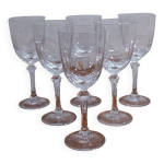 Trs joli srie de 6 verre a vin blanc chambery en cristal d'arques