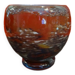 Trs joli vase vintage en verre souffl dans le gout des ralisations de jc novaro