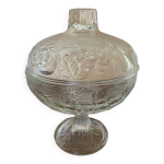 Jolie bonbonnire vintage en verre