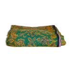 Kantha sari couvre - lit violet & vert