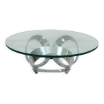 Knut hesterberg. table basse space age de knut hesterberg pour ronald schmitt, aluminium diamant, ann�es ...