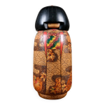 Kokeshi à feuilles d érables, par inosuke kobayashi, japon, 1970 Kokeshi à feuilles d érables, par inosuke kobayashi, japon, 1970