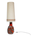 Lampadaire allemand en cramique fat lava de hlstadt leuchten, annes 1960
