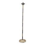 Lampadaire des annes 50 en laiton double patine dore et mordore