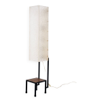 Lampadaire années 60' plastique moulé et acier laqué noir Lampadaire années 60' plastique moulé et acier laqué noir