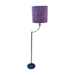 Lampadaire annes 70 avec abat - jour en tissu houls