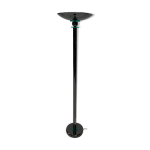 Lampadaire, annes 80 mtal argent