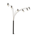 Lampadaire arc à 6 branches 1970 Lampadaire arc à 6 branches 1970