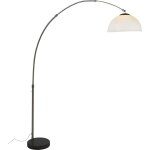 Lampadaire arc en inox bross, annes 70