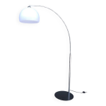 Lampadaire arc en mtal chrom 1980