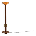 Lampadaire art d�co en ch�ne et alb�tre, france, vers 1925