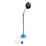 Lampadaire art d�co italien dor� et vert bleu