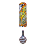 Lampadaire avec base en verre illumin de doria leuchten, annes 1960