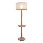 Lampadaire bois clair avec tablette bois art déco Lampadaire bois clair avec tablette bois art déco