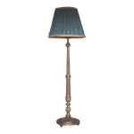 Lampadaire bois dor� florentin, lampe de plancher avec abat - jour
