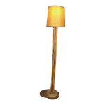 Lampadaire en bois naturel exotique 1950, 1960