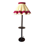 Lampadaire en bois tourn dans l'esprit de charles dudouyt / style art dco