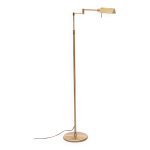 Lampadaire  bras pivotant en laiton holtkoetter, allemagne, annes 1980