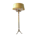 Lampadaire bronze dor tripode 4 feux