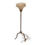 Lampadaire bronze laiton globe liser� givr�