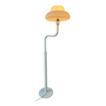 Lampadaire champignon vintage avec abat - jour en plexiglas blanc