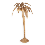 Lampadaire cocotier / palmier en rotin