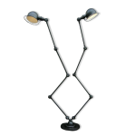 Lampadaire double graphite industrielle 8 bras jield de jean louis domecq france 1960