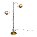 Lampadaire eyeball à double arc en laiton, gepo (pays - bas), années 70 Lampadaire eyeball à double arc en laiton, gepo (pays - bas), années 70