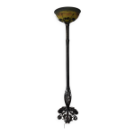Lampadaire fer forg et pte de verre sign muller frres lunville