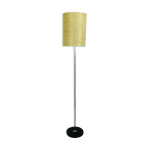 Lampadaire fibre de verre abat - jour chrome mtal noir 1960