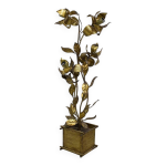 Lampadaire  fleurs en laiton moderne du milieu du sicle hans kgl