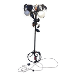 Lampadaire floral fer forg