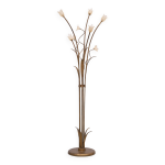 Lampadaire en forme de fleur hollywood regency gold des annes 1980