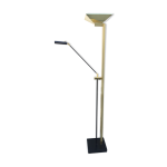 Lampadaire hallogne avec bras articul mtal noir&dor design anne 80