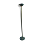 Lampadaire halogne en mtal et laiton vert, style art dco avec variateur