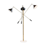Lampadaire italien balancier  3 bras