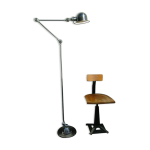 Lampadaire jielde brosse 3 bras de jean louis domecq france 1960