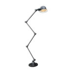 Lampadaire jielde vintage graphite industrielle 4 bras de jean louis domecq france 1960