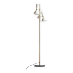 Lampadaire en laiton de style italien du milieu du sicle avec base et abat - jour en forme de cne - ...