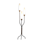 Lampadaire mtal et corde et opaline vintage 50 s