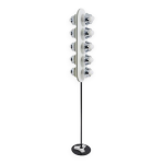 Lampadaire en mtal laqu. annes 1960.