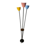 Lampadaire mid century 1950 a 70 abat jour tole acier peinture tricolors lidokov boscovice