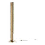 Lampadaire moderniste en laiton et miroir, 1970 Lampadaire moderniste en laiton et miroir, 1970