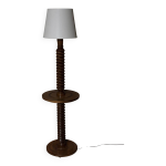 Lampadaire néo - rustique en bois tourné dans le goût de charles dudouyt Lampadaire néo - rustique en bois tourné dans le goût de charles dudouyt