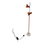 Lampadaire orange avec deux spots des années 70 Lampadaire orange avec deux spots des années 70