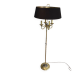 Lampadaire de parquet en acier bross et laiton dans le got de la maison charles