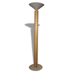 Lampadaire philips bois et acier peint gris vers 1970