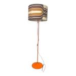 Lampadaire pied tulipe en métal orange, années 70 Lampadaire pied tulipe en métal orange, années 70