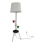 Lampadaire porte plantes  tablette, tripode noir